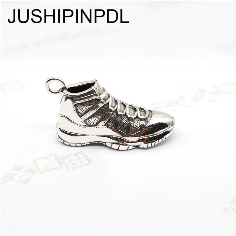 

AJ925 silver hip-hop rock Jordan 11 generation of basketball shoes necklace pendant lovers fashion jewelry gifts