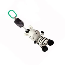 1 шт., мультяшная Милая черно-белая зебра, детская игрушка, Двигающаяся, детская кровать, подвеска с колокольчиком, игрушка для просветления, Лучший товар
