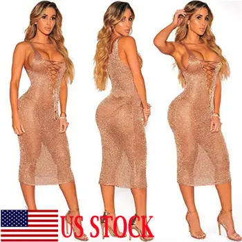 

Women's Sheer Bathing Suit Crochet Bikini Cover Up Swimwear Summer Beach Dress