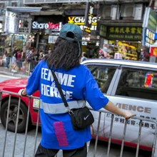 Дизайн, ул. волна Марка BF, подбор цветов Письмо печати, подсветка сплайсинга, светоотражающие, свободные и футболка с длинным рукавом