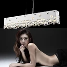 Best Price as low as $364.00 led pendant light contemporary restaurant lamp suspension crystal lighting kitchen room lighting modern crystal pendant lamp