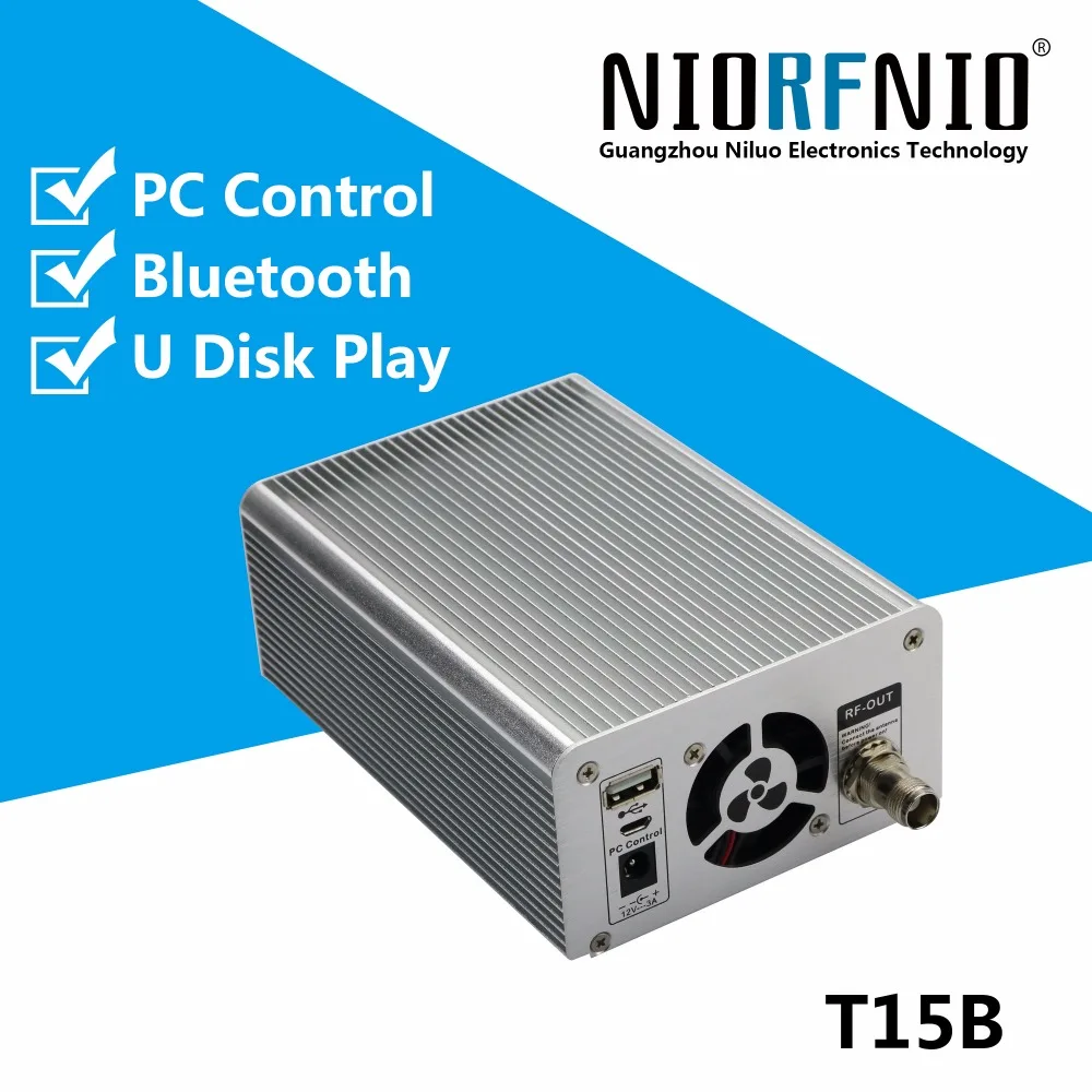 

15W PC Control & Bluetooth Transmitter FM Stereo 87-108 MHz Adjustable stereo PLL broadcast radio