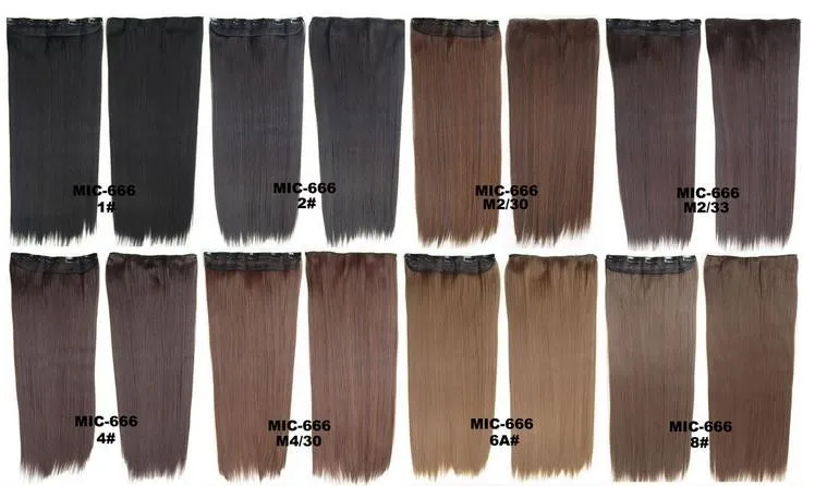 Nueva Largo 24 Pulgadas 60 Cm Para Mujer Clip On