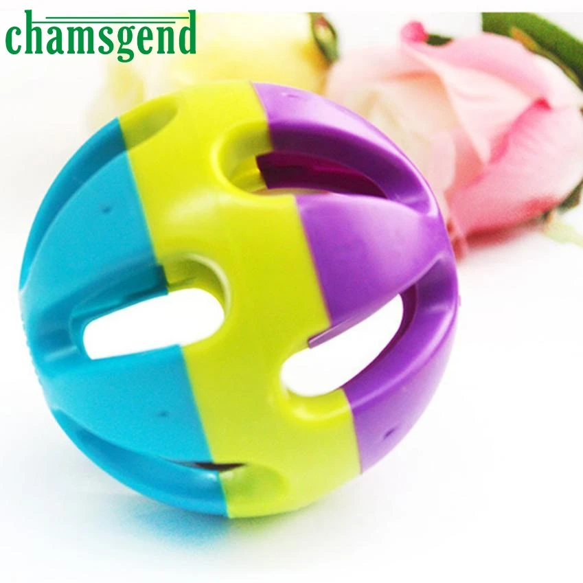 

TAILUP Colorful Plastic Ring Balls Dog Cat Hamster Chewing Fetch Pet Toys Pet Sound Toy Levert Dropship L723