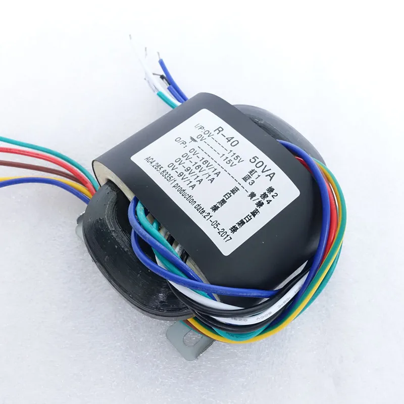 

Breeze audio& Weiliang audio 115V / 230V 50VA Dual 16V Dual 9V R type transformer for DAC\ pre amplifier\ headphone amp