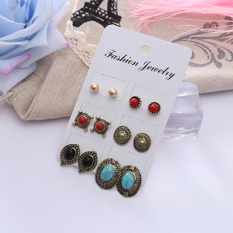 

2019 Limited Oorbellen Brincos Cross-border E-commerce Earrings Manufacturer's Direct Sales Of Retro Alloy Totem