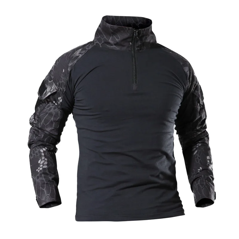 FENG Tactical Military Combat T-Shirt für Herren Langarm Slim Fit Camo Shirt Militäruniform Airsoft Zubehör Jagd Wandern FENG Tactical Military Combat T-Shirt für Herren Langarm Slim Fit Camo Shirt Militäruniform Airsoft Zubehör Jagd Wandern