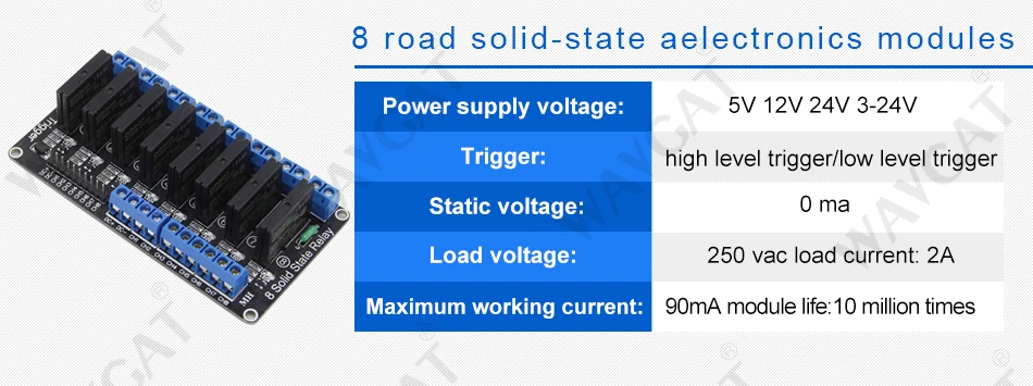 5V реле 1 2 4 8 канальный OMRON SSR Высокий Низкий уровень твердотельные реле Модуль 250V 2A для Arduino