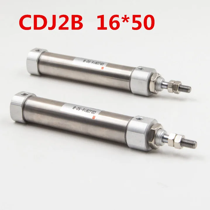 Type Mini Air Cylinder CDJ2B 16mm Bore 50mm Stroke Pneumatic Cylinders