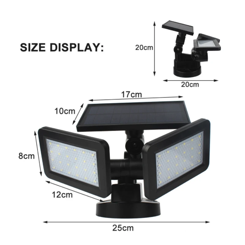 Lâmpadas de Indução de Microondas Parede de Luz Brilho à Prova Água para o Caminho do Jardim Luz de Parede de Alto Nova Energia Solar Radar d' 48led 4 Lâmpadas solares
