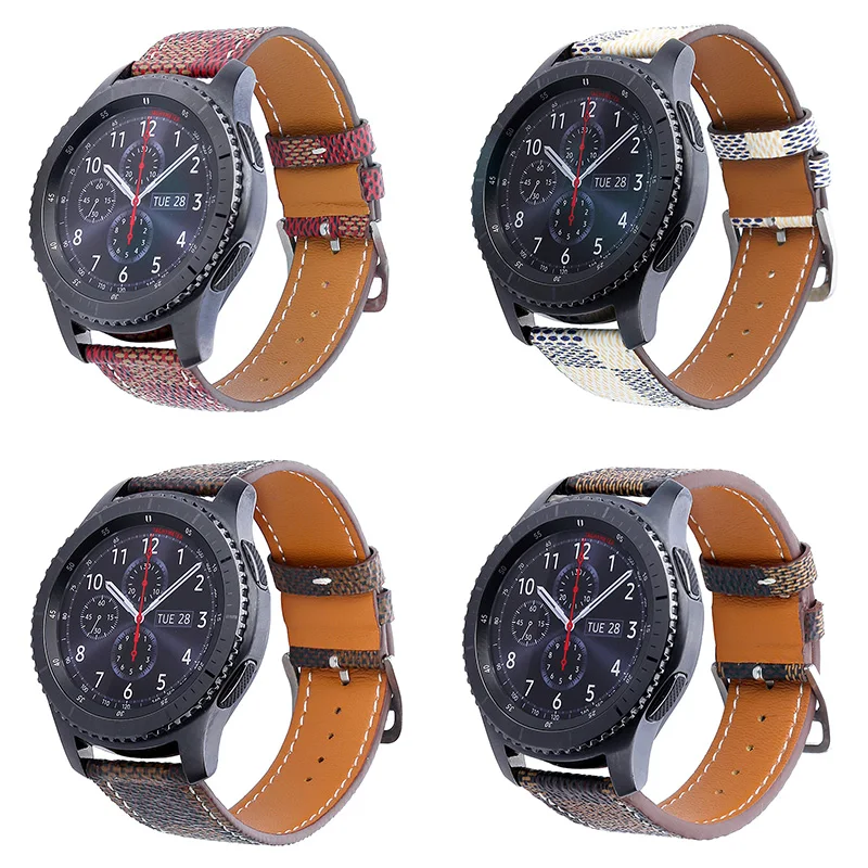 

FOHUAS Genuine Leather Watchband for Samsung gear s3 wrist Smart Watch Band Link Strap Bracelet Links Watchband animal Leather