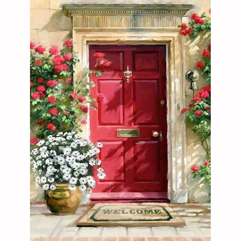 

5d diy Full Square drill Diamond Painting Welcome Cross stitch Rhinestone Embroidery Diamonds Mosaic decor