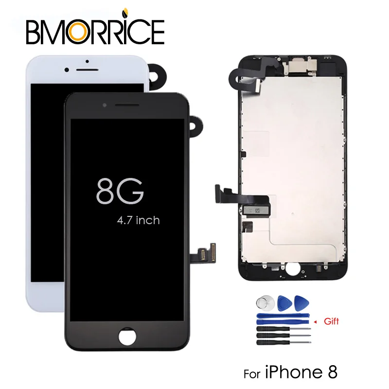 

For LCD Display For iPhone 8 8G Touch Screen Digitizer +Front Camera+Proximity Sensor+Ear Speaker Full Assembly with Tools