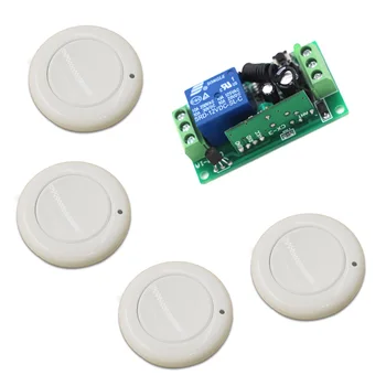 

24V 12V 9V DC 1CH RF Wireless Remote Control Switch System 315/433MHZ 4 Transmitter &1 Receiver Relay Receiver Smart Home Switch