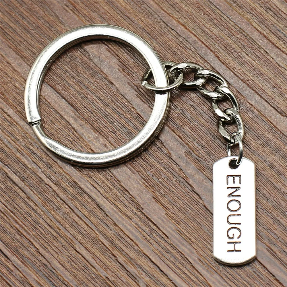 Enough Tag 10 шт. брелок для ключей для женщин Inspire текстовый тег крутой брелок для ключей boyfriend - Цвет: Enough Tag