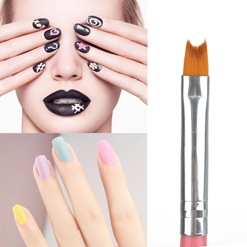 

Shellhard 1pc Pink French Nail Pen Brusher High Quality Manicure Painting Drawing Design Pen Brush Nail Art Tool