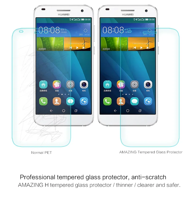 Для huawei Ascend GR3 чехол наслаждаться 5S TAG-L01 TAG-L03 TAG-L21 TAG-L22 TAG-L13 0,26 мм с уровнем твердости 9H 2.5D закаленное Стекло Экран протектор