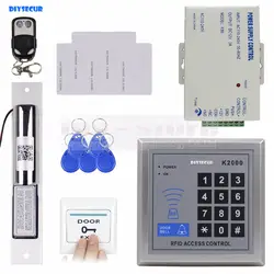 Diysecur DIY Полный комплект RFID клавиатуры Система контроля доступа + Электрический падения домофоны + Дистанционное управление K2000