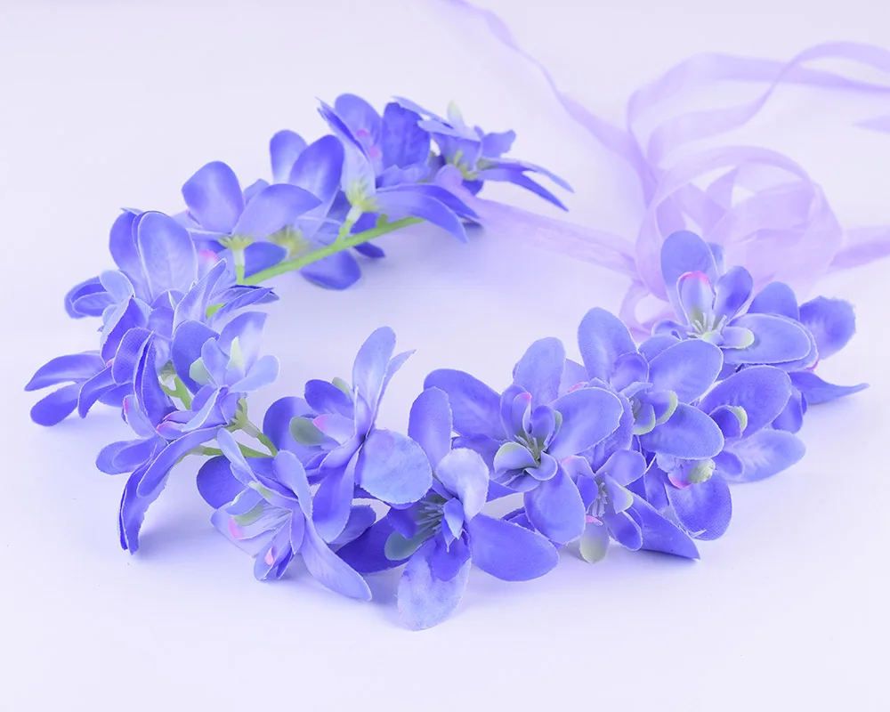 CXADDITIONS Wisteria orchid Girl adjustable Wedding Handmade Flower