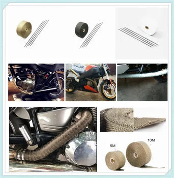 

5m and 10m motorcycle exhaust pipe insulation tape Heat-proof winding manifold for TRIUMRH STREET TRIPLE 675 R RX AMERICA LT