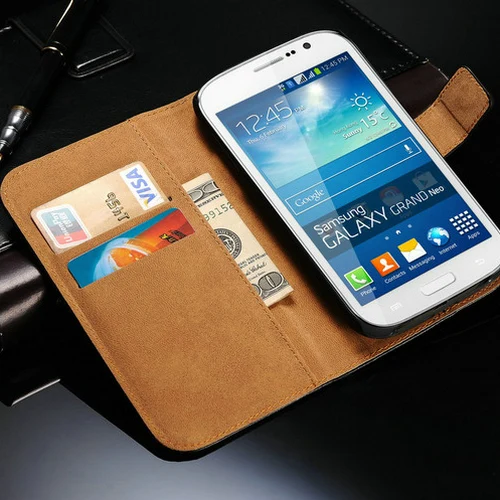 Luxury Genuine Leather Flip Case For Samsung Galaxy Grand