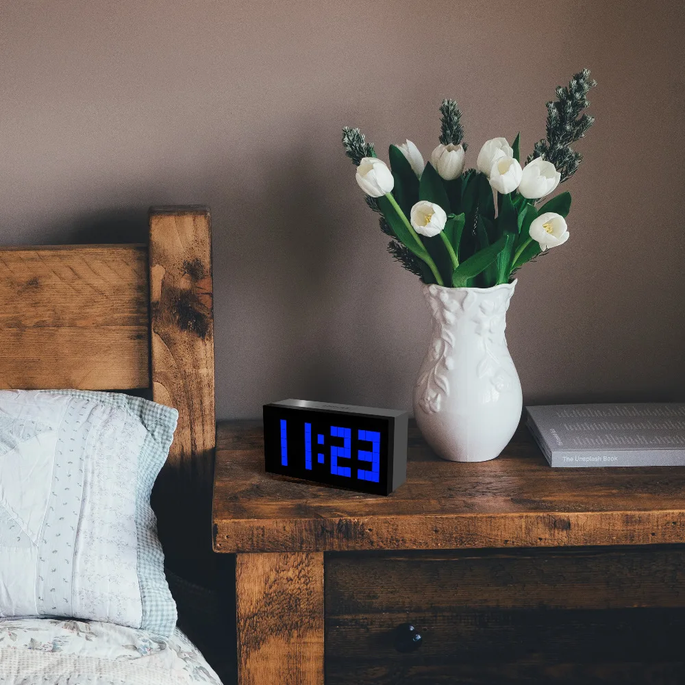 

Promation alarm Clocks Digital Snooze Table Clocks Wake Up Light Electronic Large Time Temperature Display Home Decoration clock