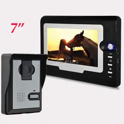 Домашний цветной tft 7 дюймов ЖК-видео дверной звонок Домофон доступ система влагостойкая ночного видения камера