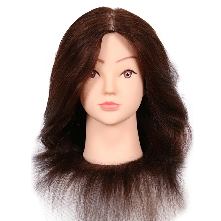 18" 100 Human Hair Mannequin Head Hairdressing Practice can be color
