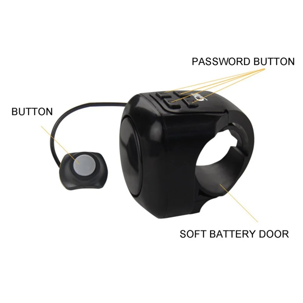 

Bicycle Horn Password Bell Electric Bike Horn Password Handlebar Ring Cyclist Accessories Anti-theft Lock Device