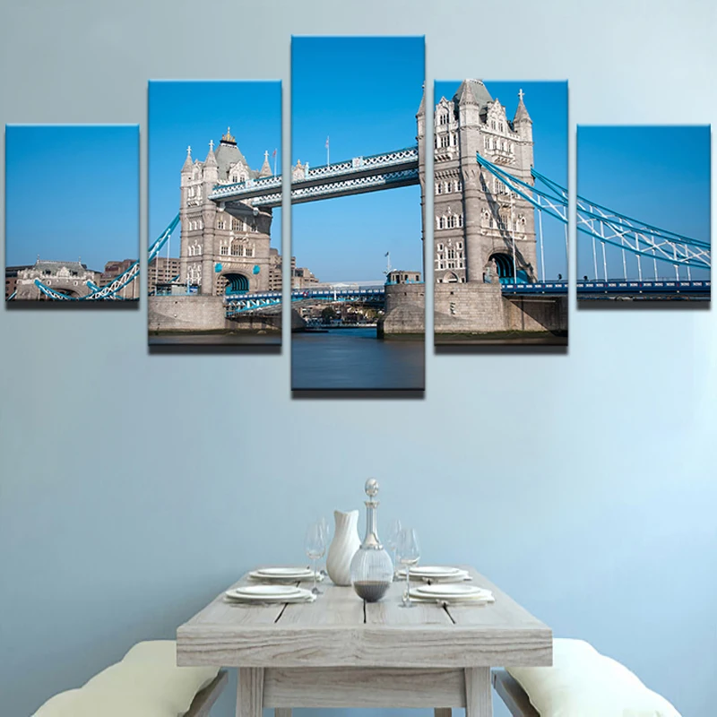 Painting-Canvas-Modular-Decoration-Home-Decor-5-Panel-Building-The-Golden-Gate-Bridge-Frame-Modern-Wall (4)