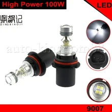 2 шт. 9007 6000 К 100 Вт LED 2323 проектор туман вождения DRL Лампочки белый желтый