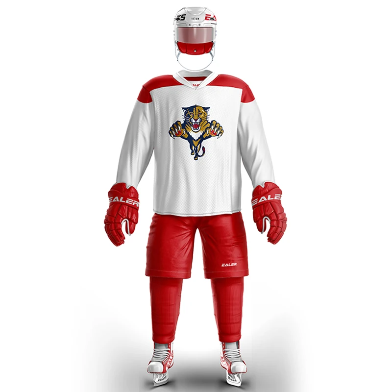 Coldindoor Free Shipping Vintage Ice Hockey Training Jerseys Set Print Panthers Logo Spot Cheap high quality H6100-10