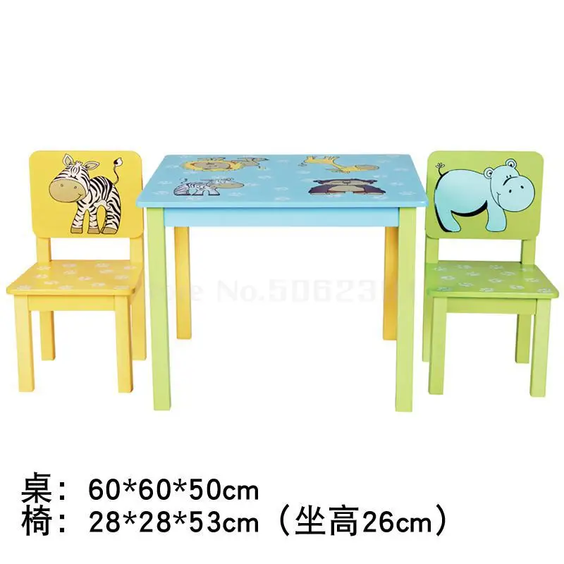Детский стол и стул набор детский сад игрушка твердый деревянный стул стол для учебы - Цвет: same as picture 2