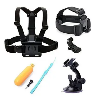 

Outdoor Sports Essentials Kit Chest Head Strap Floating Hand Grip Suction Cup for Gopro Hero 4/3+/3/2/1, Xiaomi Yi, SJCAM SJ4000