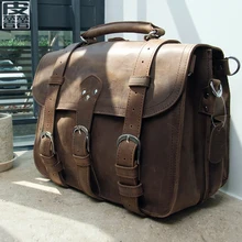 NEWEEKEND רטרו Crossbody דלי נסיעות גדול סוס משוגע עור פרה עור אמיתי תיק מטען תיק לאדם 5048