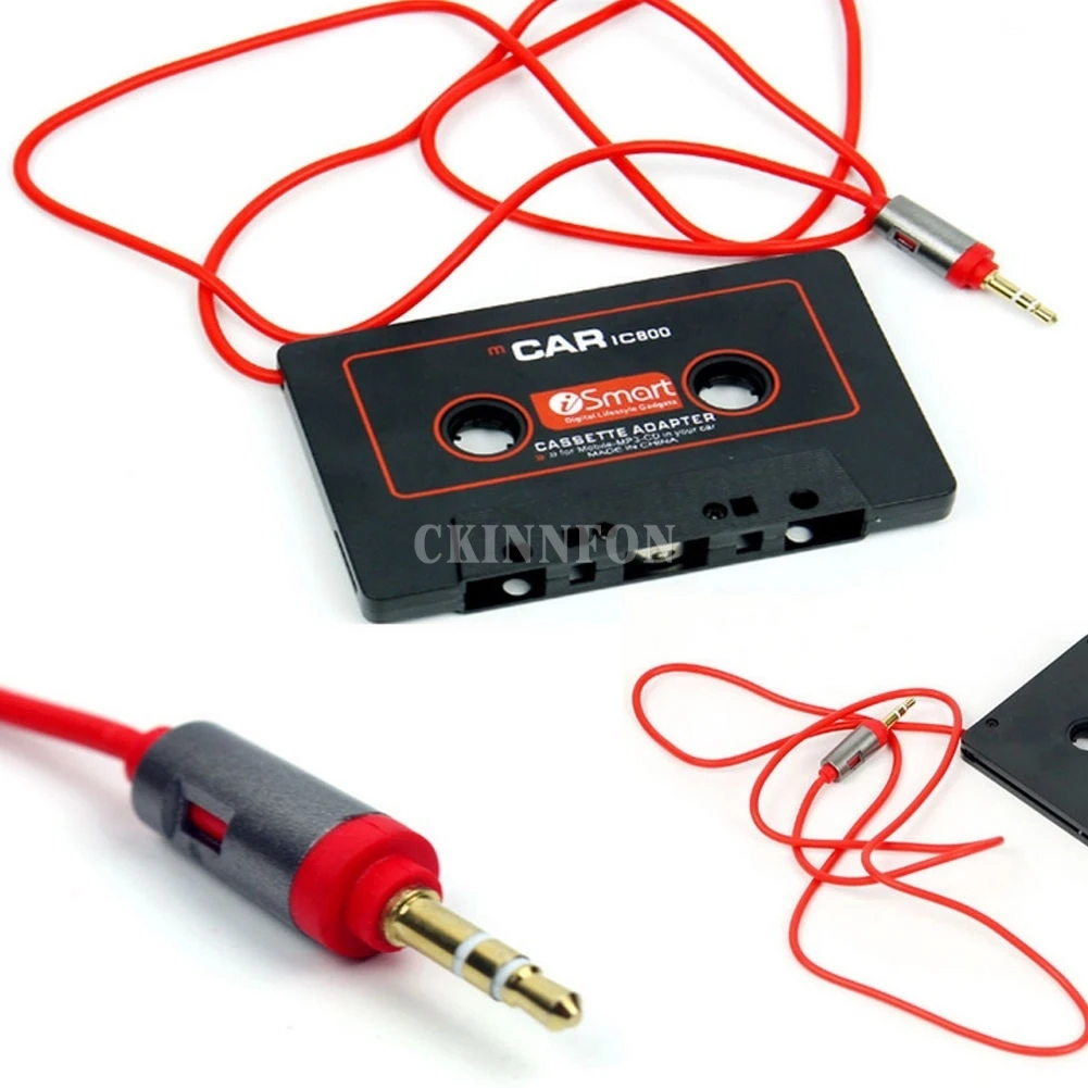 100 шт./лот автомобильный Кассетный адаптер Кассетный Mp3 плеер конвертер 3,5 мм разъем для iPod iPhone AUX кабель CD плеер