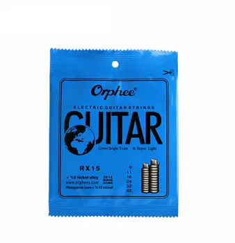

60 Sets Orphee RX15 Hexagonal Core Carbon Steel Nickel Alloy Electric Guitar Strings Super Light (009-042)