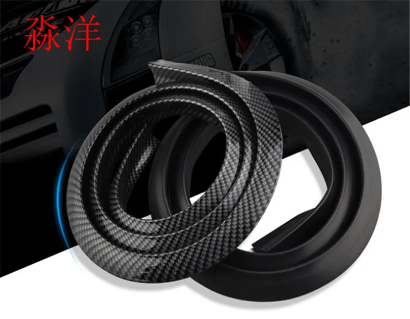 

New design 150cm Car Fender Flares Arch Wheel Eyebrow Protector/mudguards Sticker Universal Fit voor Mazda: 3, 6, CX-5, CX-7
