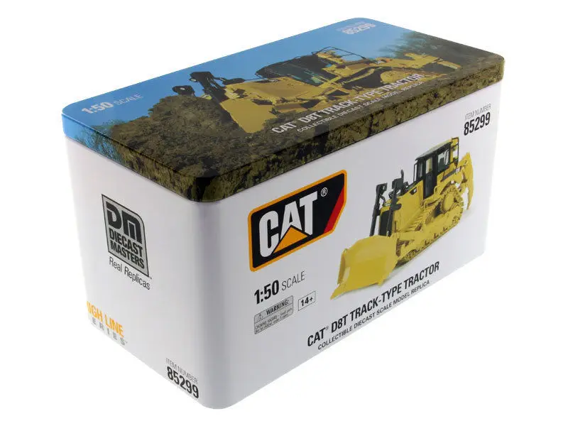 DM 1:50 Caterpillar CAT D8T Инженерная техника Трековый трактор модель детской игрушки 85299