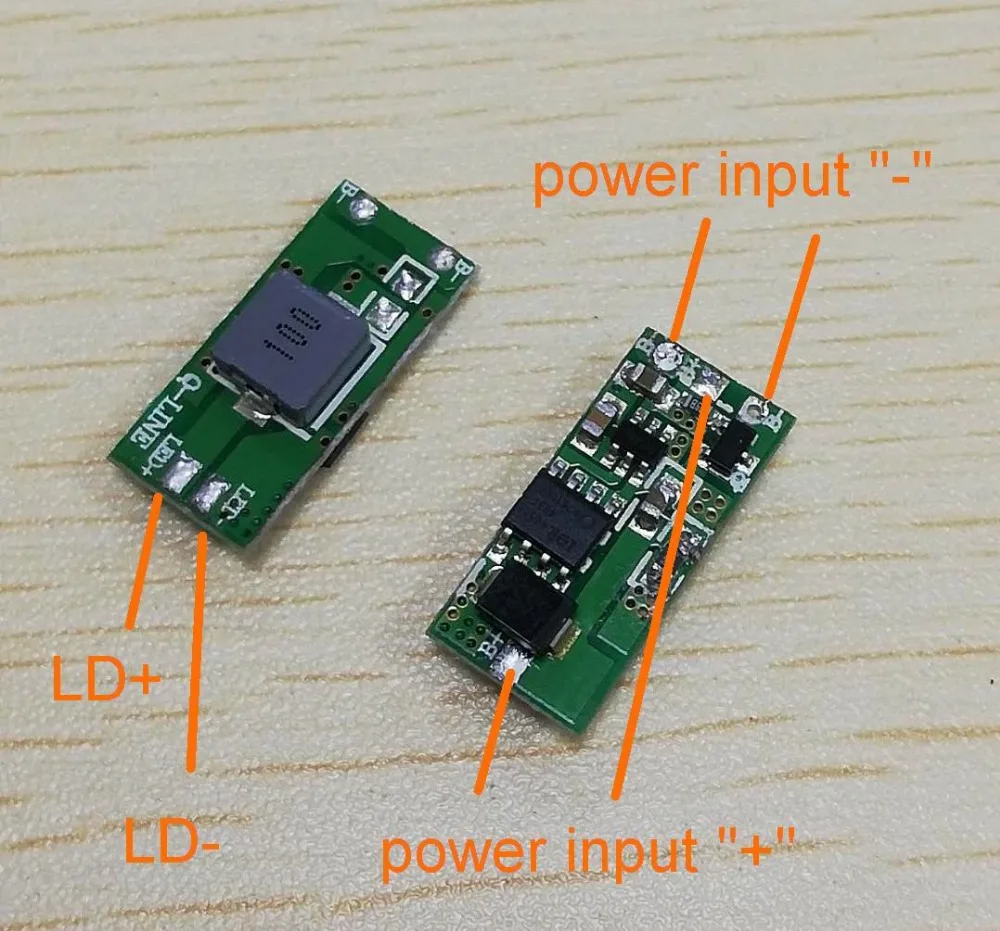 

Laser diode driver for 1.6W ~ 2W 445nm blue / 6v ~9V input suitable fit flashlight