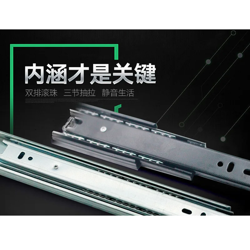 

Fechadura Lock Free Shipping Direct Manufacturers Supply Steel Ball Slide Rail Drawer Slideway Slides Furniture Heavy Track