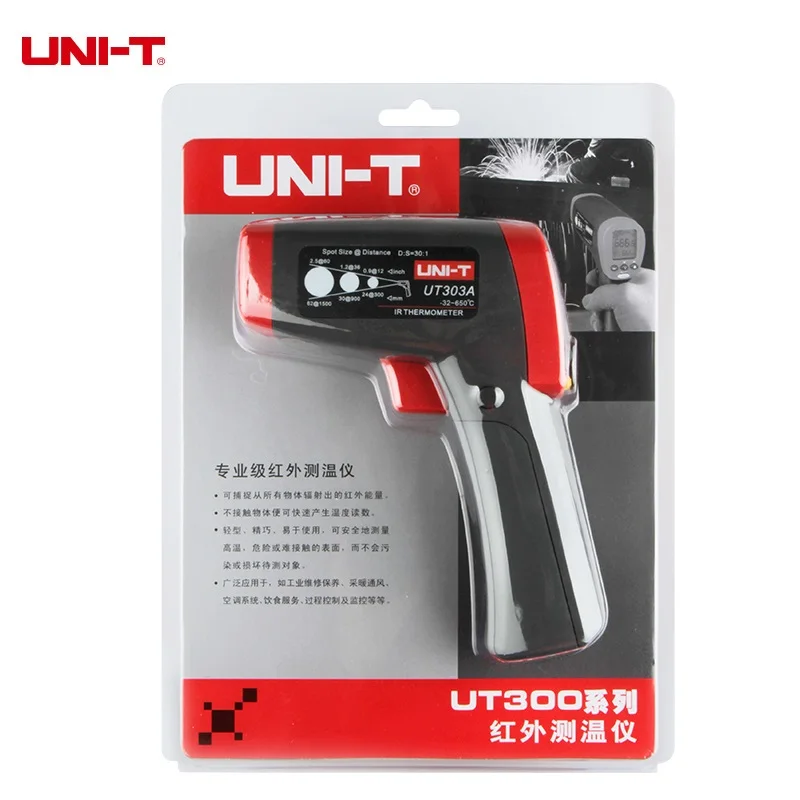 

UNI-T UT303A UT303C UT303D Handheld Non-Contact IR Infrared Laser Digital Thermometer Temperature Gun Tester High Accuracy