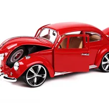 MZ 1:18 Alloy Retro Classic Beetle Car Model Mini Car Toys Table Decor Model 2010A