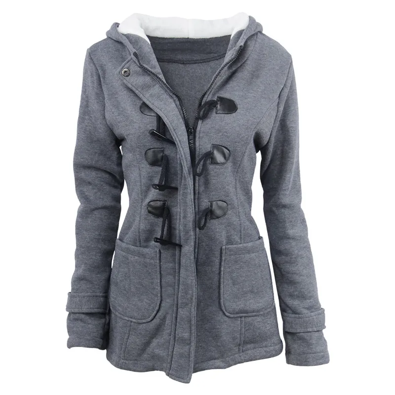 

Autumn Winter Coat Women Casual Thick Long Hooded Wool Fleece Jacket Women Cotton Tops Female 2018 New Hot Camperas Mujer Abrigo