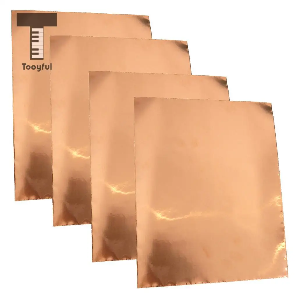 Tooyful 4 Pieces Copper Foil Tape Single-sided Conductive Tape Adhesive EMI Shield Sheet 30 x 22.5cm