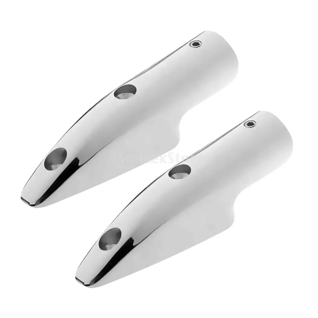 2pcs 22mm 7/8inch 316 Stainless Steel Rail End Marine Boat Tubing Hand Rail Fittings
