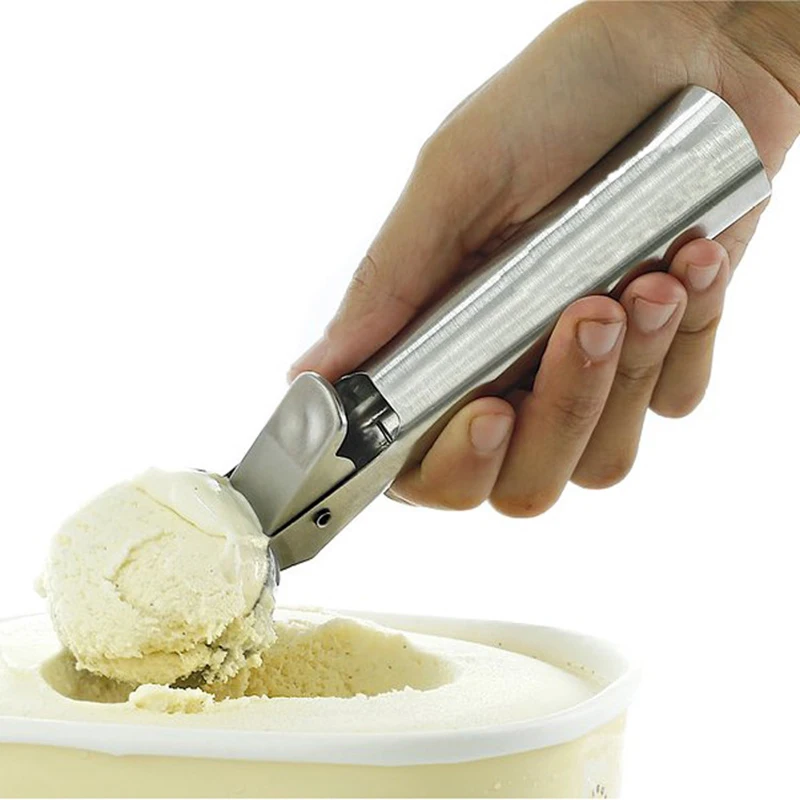 

Stainless Steel Ice Cream Scoop Fruit Ice Ball Maker Candy Bar Accessorizes Ice Cream Spoon Kitchen Gadgets