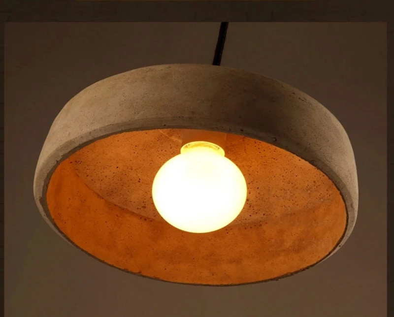 Винтаж Творческий цемент висит подвесной светильник 220 В E27 светодиодный свет с выключателем освещения для кухни номер красоты кафе
