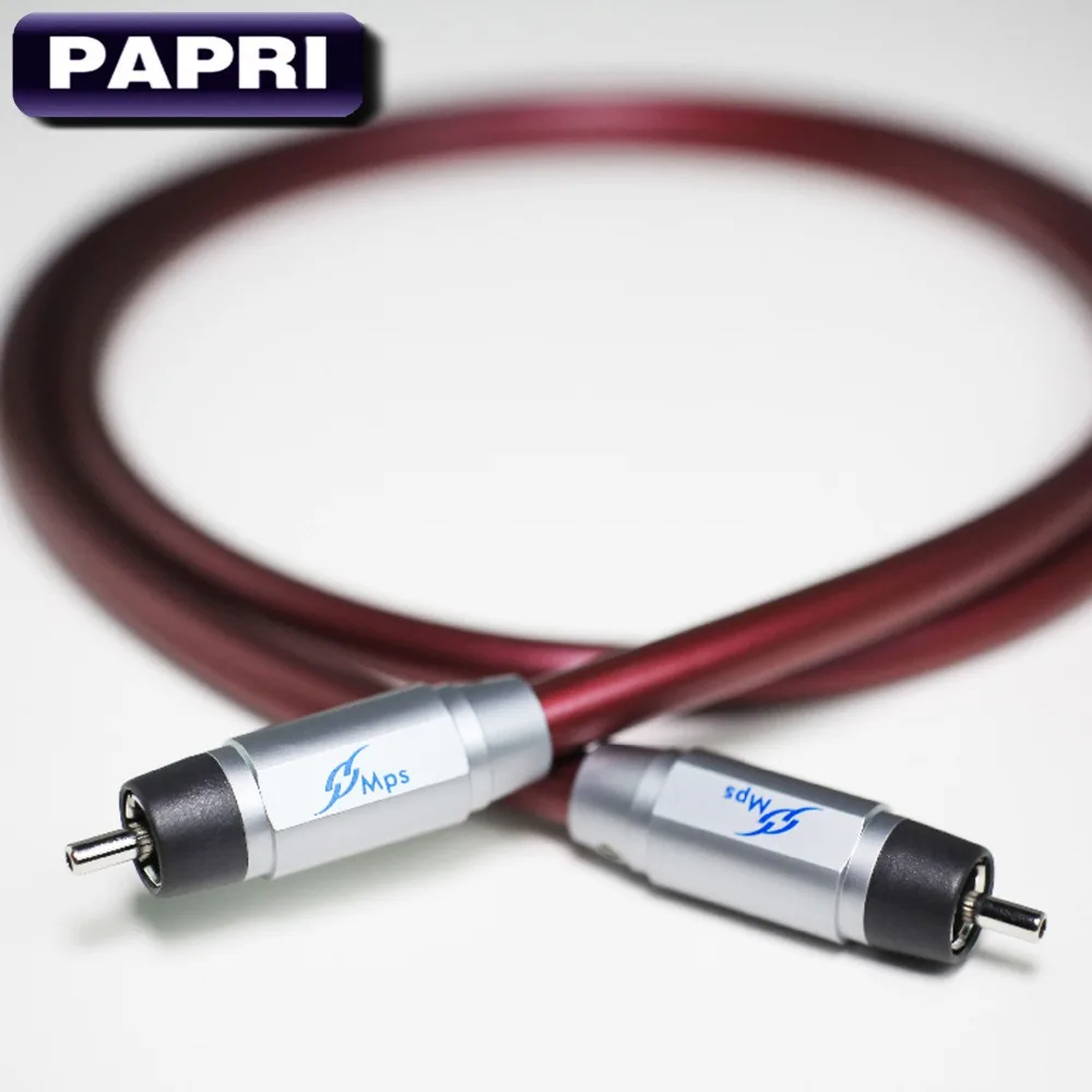 PAPRI MPS M 880R HiFi аудиокабель 99.99997% OCC посеребренный DIY родиевый соединитель вилки RCA