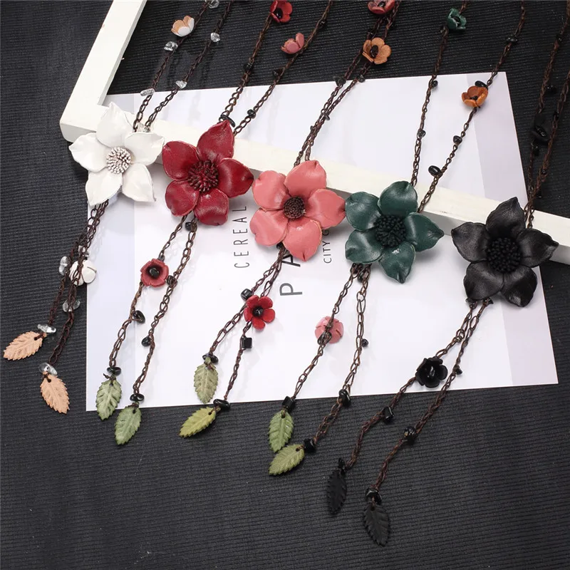 WNGMNGL-2018-Women-Long-Chain-Necklaces-Charm-Statement-Leather-Flower-Natural-Stone-Pendant-Necklace-for-Women
